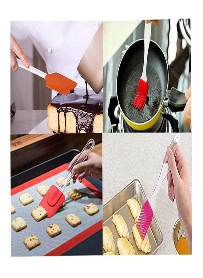 Foliam Steel Cake Hand Blender Whisker Latte Maker Stirrer for Mixing Milk Coffee Egg Beater Combo with Silicone Oil Pastry Brush Spatula Set Baking Tools - Image 3